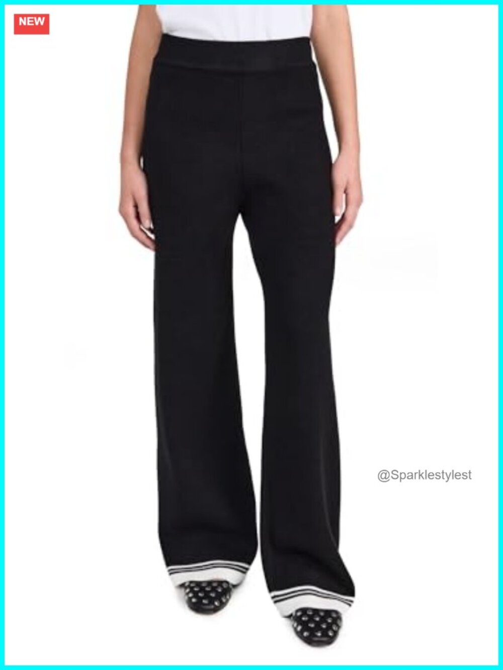 Women's Mid-Weight Stretch Knit Pants with Contrast Stripe Detail